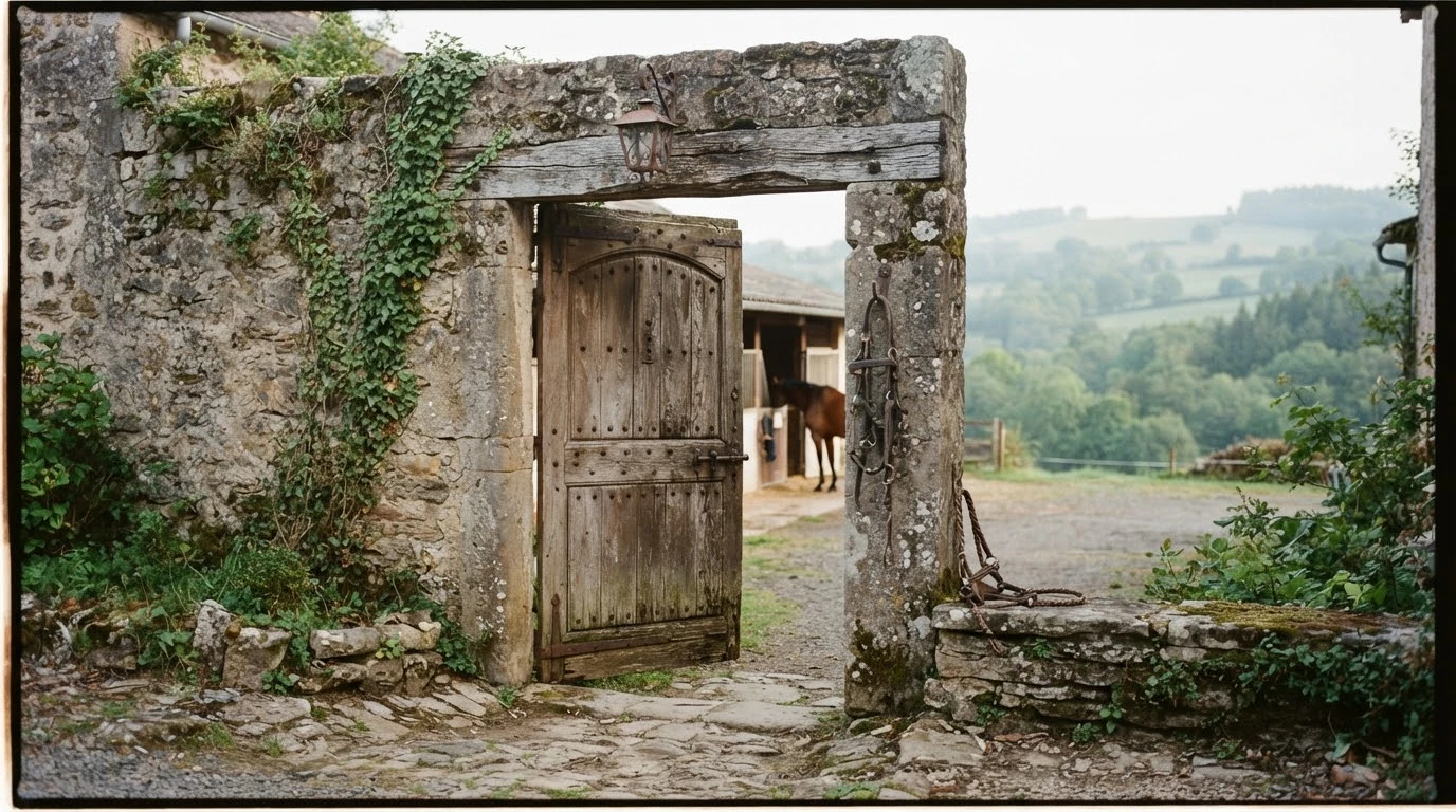 Entrée du Les écuries de la Limagne, centre équestre à Ennezat