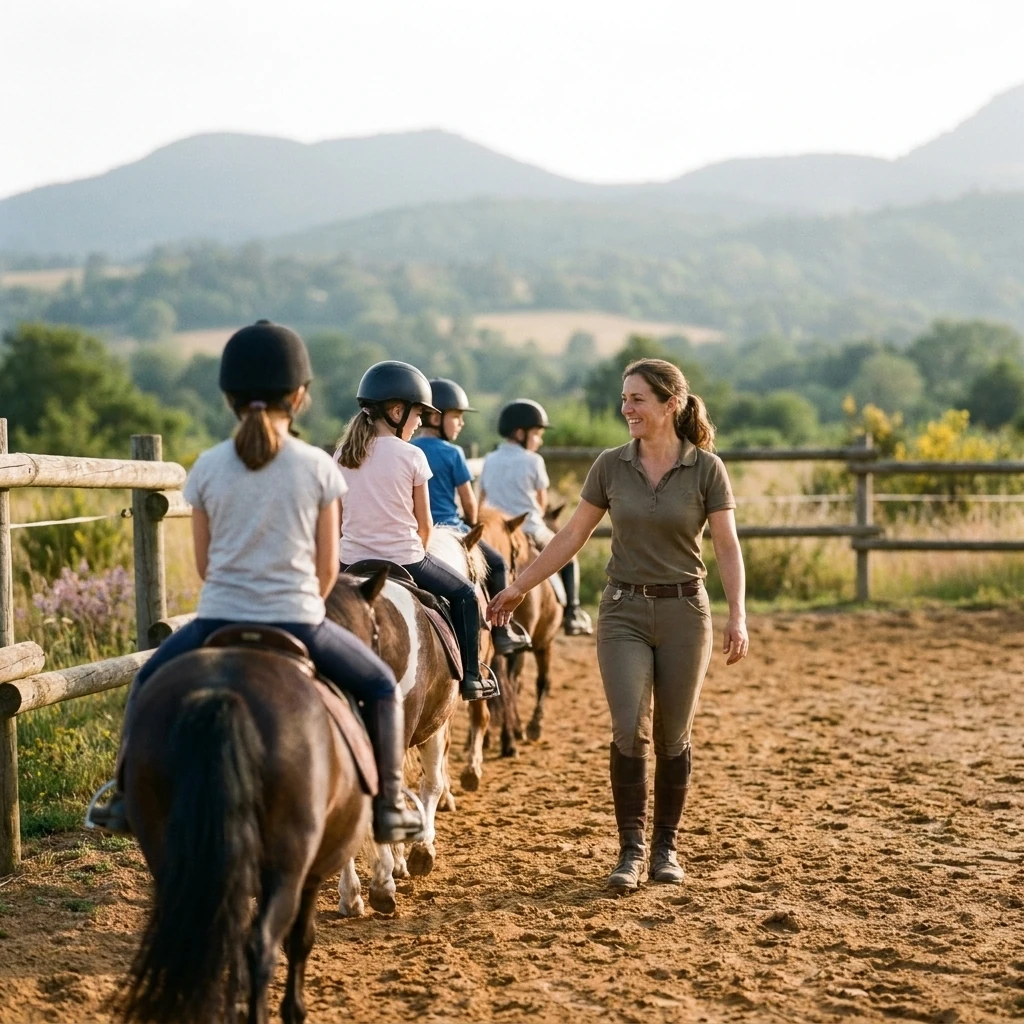 Cours de poney à Ennezat, Puy-de-Dôme